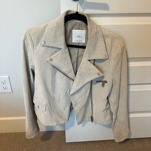 Mango Cream Leather Jacket